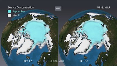 Sea Ice RCP26 vs RCP85
