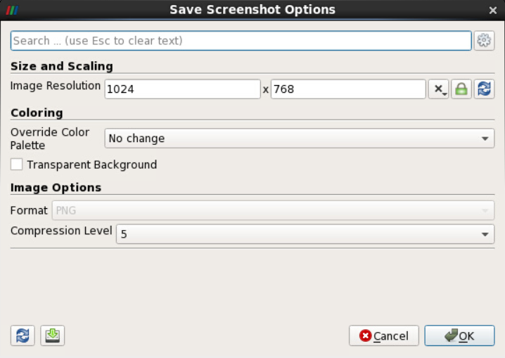 Save Screenshot Options