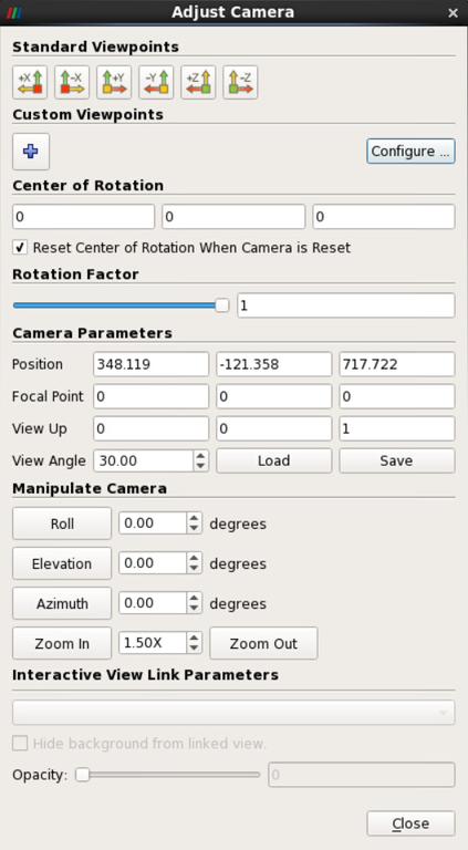 Adjust Camera tilted view up