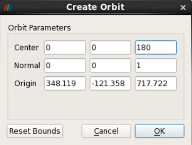 Create Orbit tilted and shifted vertically