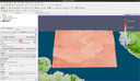 Volume rendering with minimum threshold of 0.01