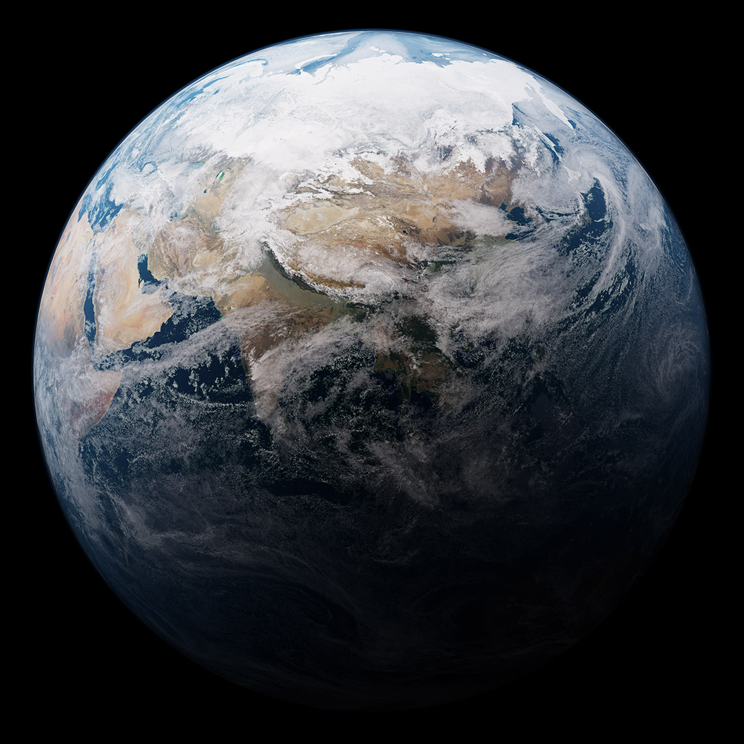 ICON R2B11 Clouds photorealistic