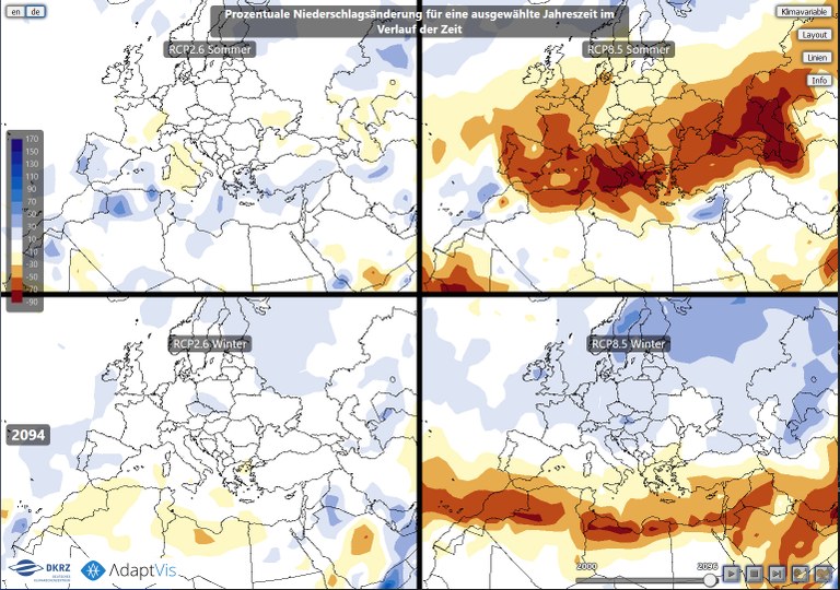 Interaktive Web-Visualisierung von IPCC-Szenarienrechnungen