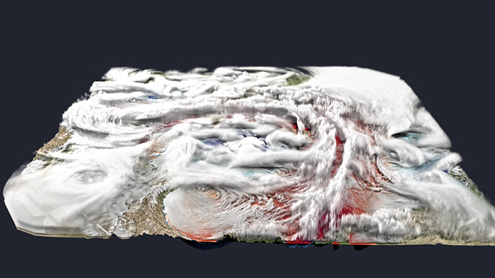 Visualisierung hochaufgelöste Klimasimulationen mit Raytracing