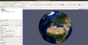 Earth texture mapped to sphere
