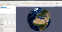 Earth texture spherical with coastlines