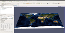 Extruded earth equidistant cylindrical projection