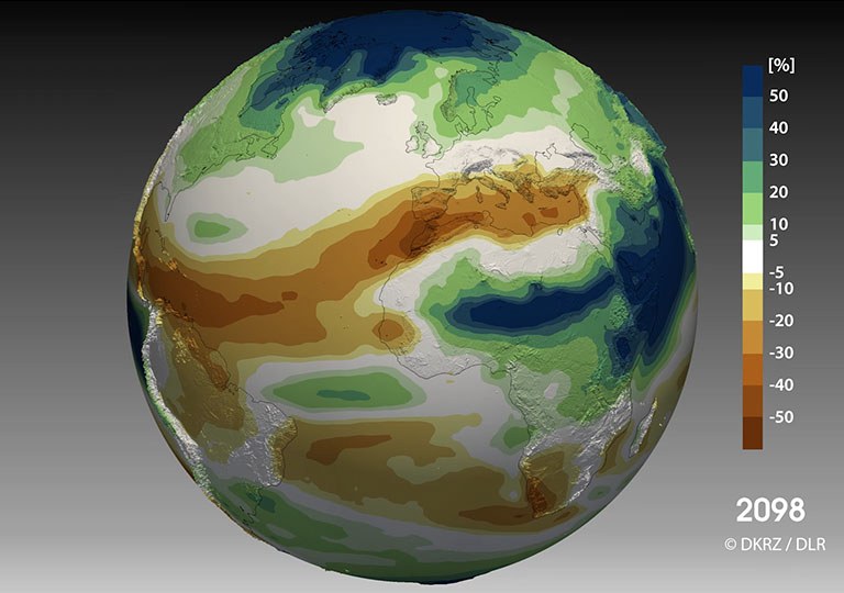 CMIP6 ensemble precipitation changes (annual mean, separately).