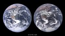 50th anniversary of the Blue Marble: ICON simulating the coupled climate system at 1 km resolution