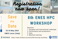 Announcement: 8th ENES-HPC workshop in Lecce/Italy