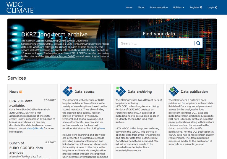 New look for DKRZ’ World Data Center for Climate