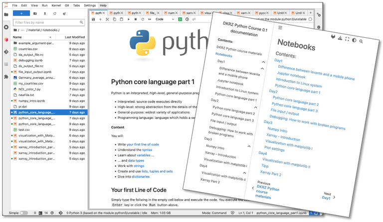 Python course for geosciences